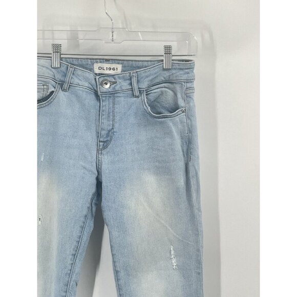 DL1961 Mara Instasculpt Straight Ankle Distressed Jeans Sz 28 - Picture 3 of 9